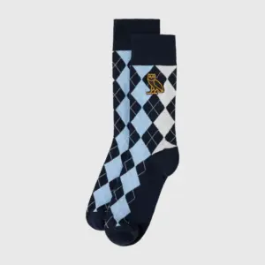 OVO Golf Argyle Sock - Light Blue