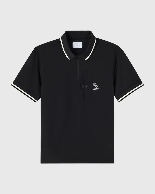 OVO Golf Stretch Nylon Polo - Black OVO Golf Stretch Nylon Polo - Black
