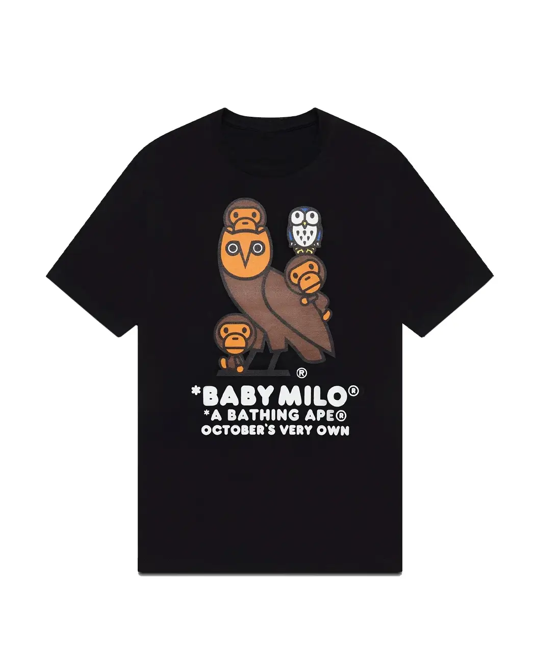 OVO x Bape Baby Milo T-Shirt – Black OVO x Bape Baby Milo T-Shirt – Black