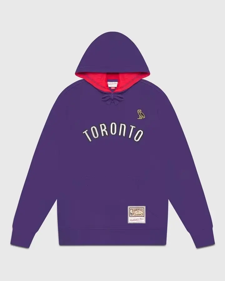 Ovo® x Mitchell and Ness 95 Raptors Hoodie-Purple Ovo® x Mitchell and Ness 95 Raptors Hoodie-Purple