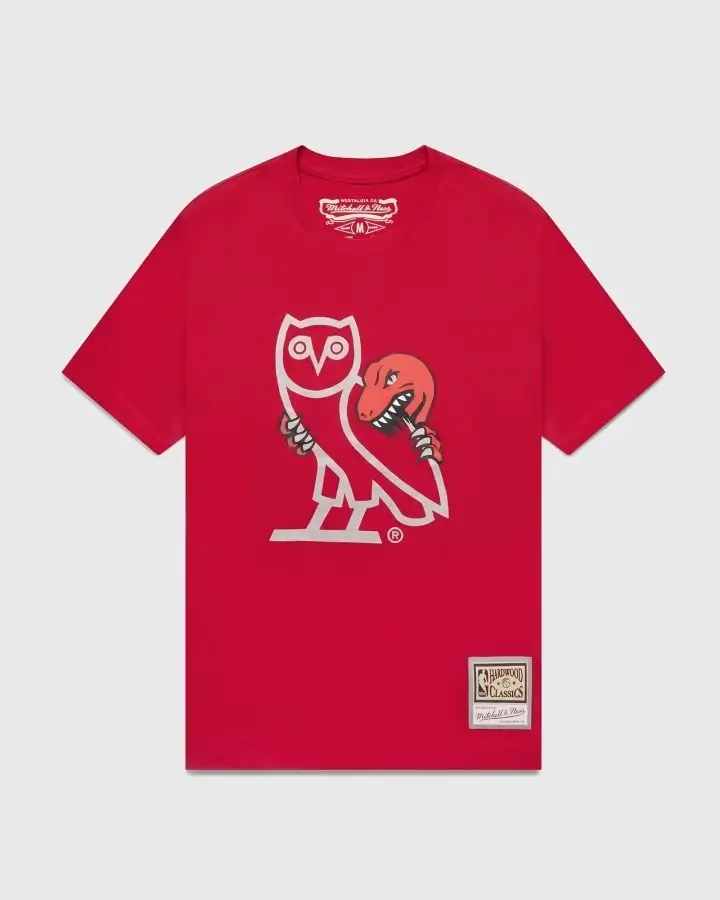 Ovo® x Mitchell and Ness 95 Raptors Og Owl T-shirt Ovo® x Mitchell and Ness 95 Raptors Og Owl T-shirt