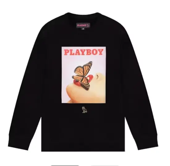Ovo® x Playboy Butterfly Crewneck Sweatshirt Black Ovo® x Playboy Butterfly Crewneck Sweatshirt Black