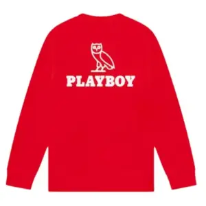 Ovo® x Playboy Butterfly Crewneck Sweatshirt Red