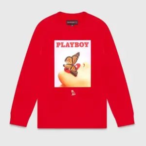 Ovo® x Playboy Butterfly Crewneck Sweatshirt Red