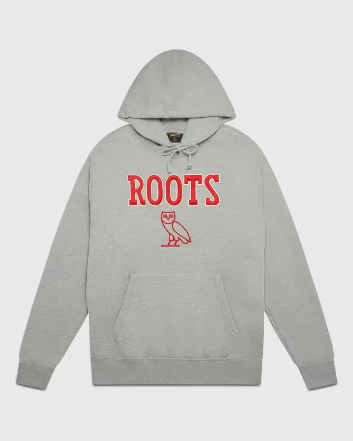 Ovo® x Roots Athletics Owl-Hoodie Heather Grey Ovo® x Roots Athletics Owl-Hoodie Heather Grey