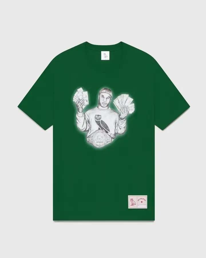 Ovo® x Tyson ‘money Mike’ T-Shirt Green Ovo® x Tyson ‘money Mike’ T-Shirt Green