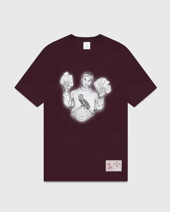 Ovo® x Tyson ‘money Mike’ T-shirt Maroon Ovo® x Tyson ‘money Mike’ T-shirt Maroon