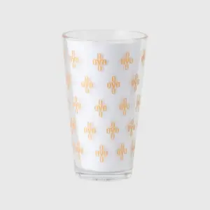 Pom Pom Drinking Glass - Clear