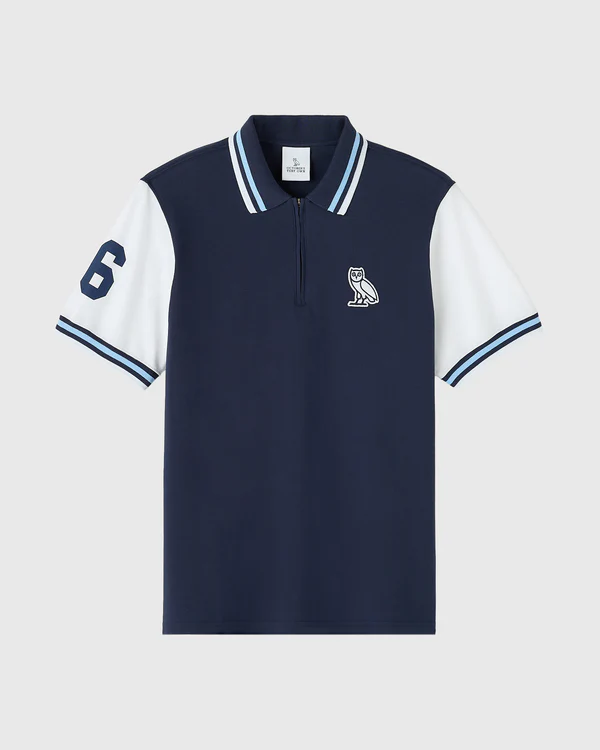 Quarter-Zip Short Sleeve Polo - Navy Quarter-Zip Short Sleeve Polo - Navy