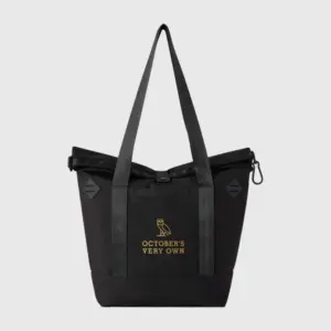 Roll Top Tote Bag - Black