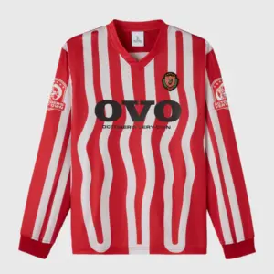 Stripe Soccer Jersey - Red