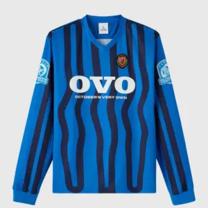 Stripe Soccer Jersey - Vibrant Blue