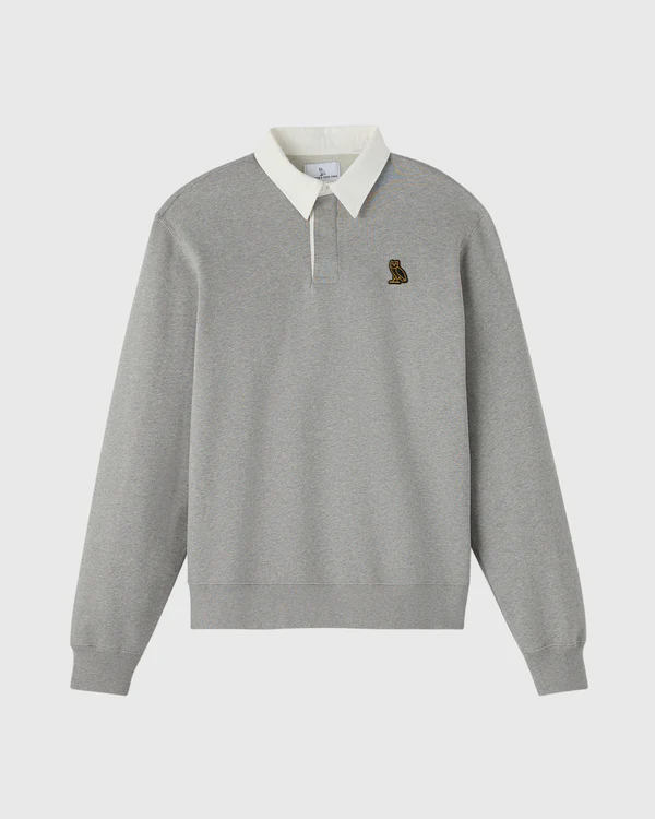 Classic Rugby Polo - Heather Grey Classic Rugby Polo - Heather Grey
